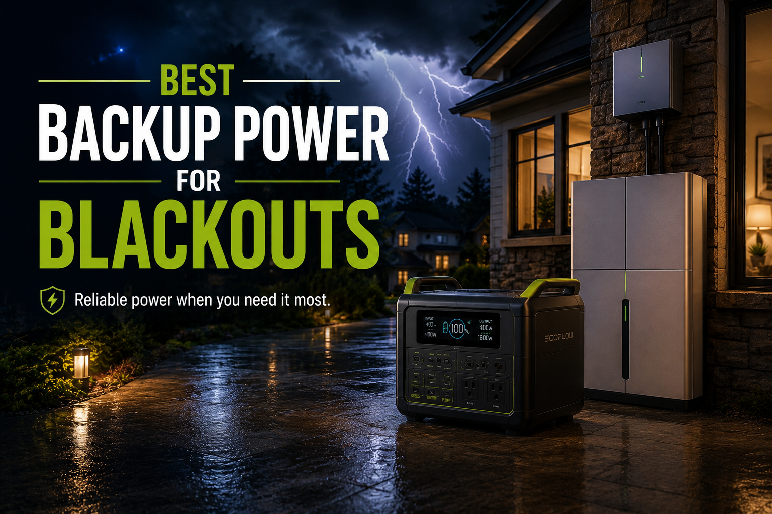 Home backup power systems for staying powered during blackouts