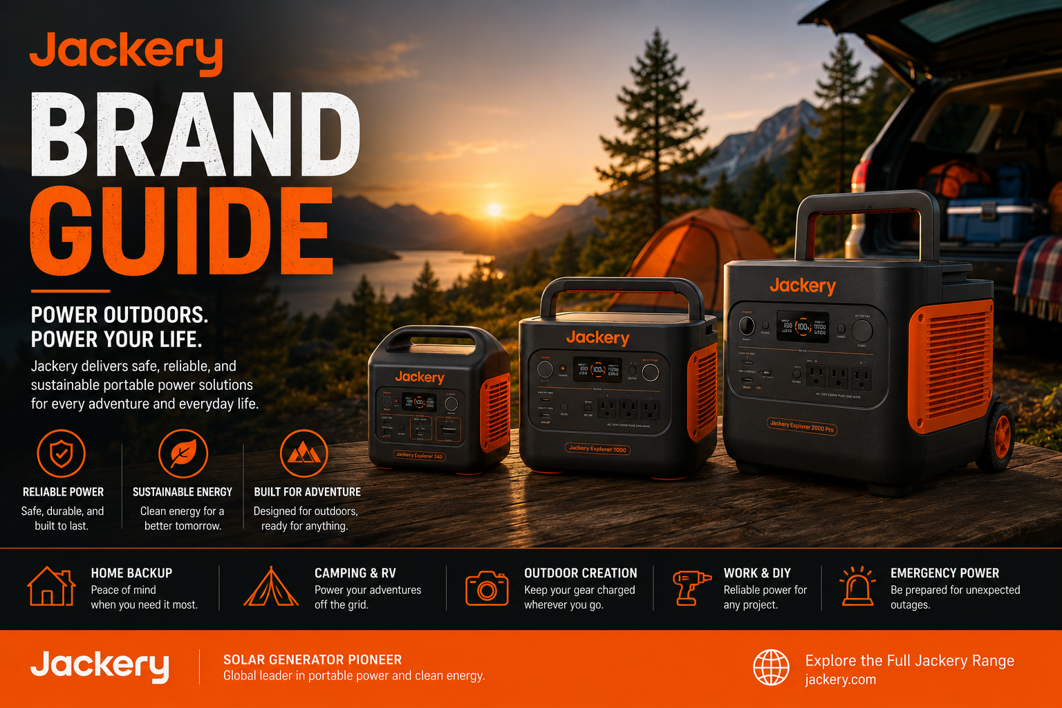 Jackery portable power stations and solar generators