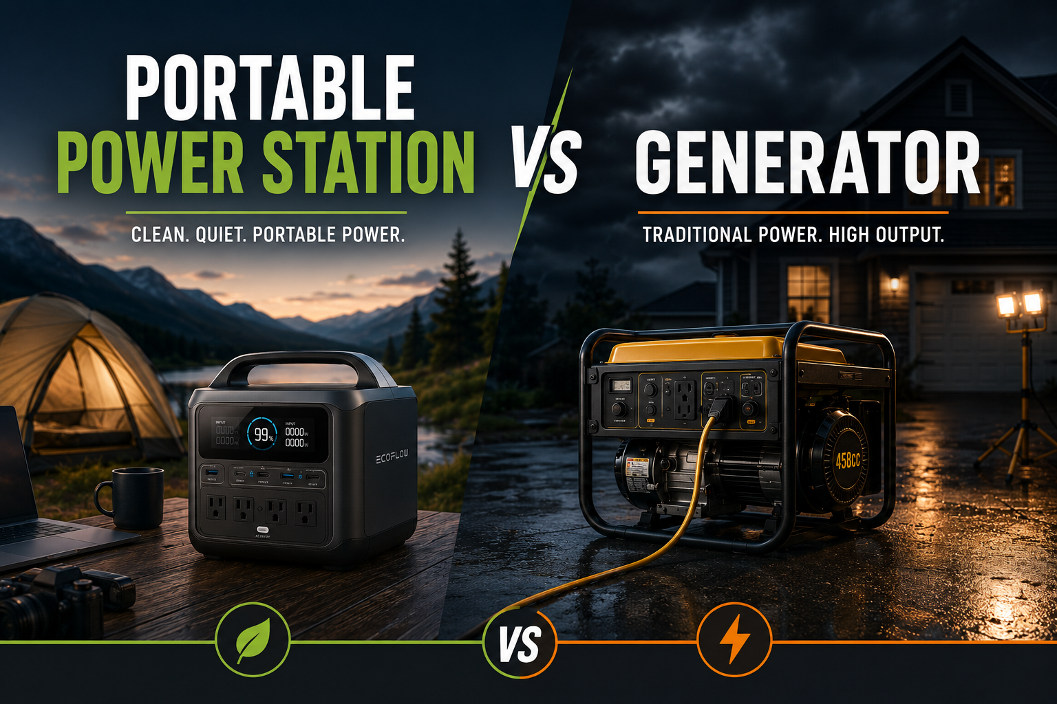 Portable Power Station vs Generator